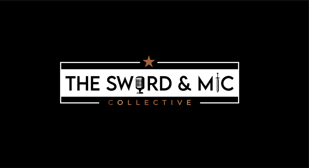 “Sword & Mic banner featuring the sword emblem and bold typography with the slogan "Study deeply. Live boldly. Speak faithfully—for the glory of Jesus Christ."