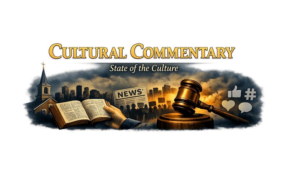 “Sword & Mic Cultural Commentary graphic representing biblical analysis of culture and current events.”